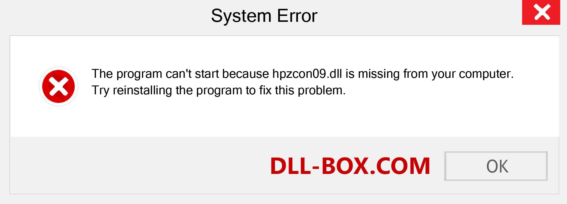  hpzcon09.dll file is missing?. Download for Windows 7, 8, 10 - Fix  hpzcon09 dll Missing Error on Windows, photos, images
