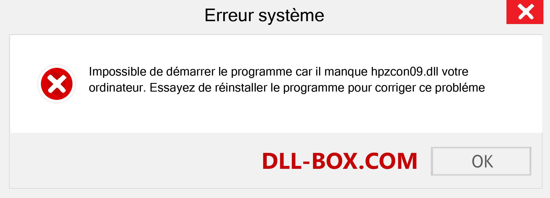 Le fichier hpzcon09.dll est manquant ?. Télécharger pour Windows 7, 8, 10 - Correction de l'erreur manquante hpzcon09 dll sur Windows, photos, images